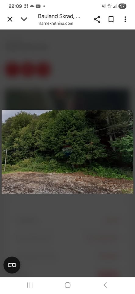 Građevinsko zemljište u Skradu – 1.530 m2, mirna lokacija