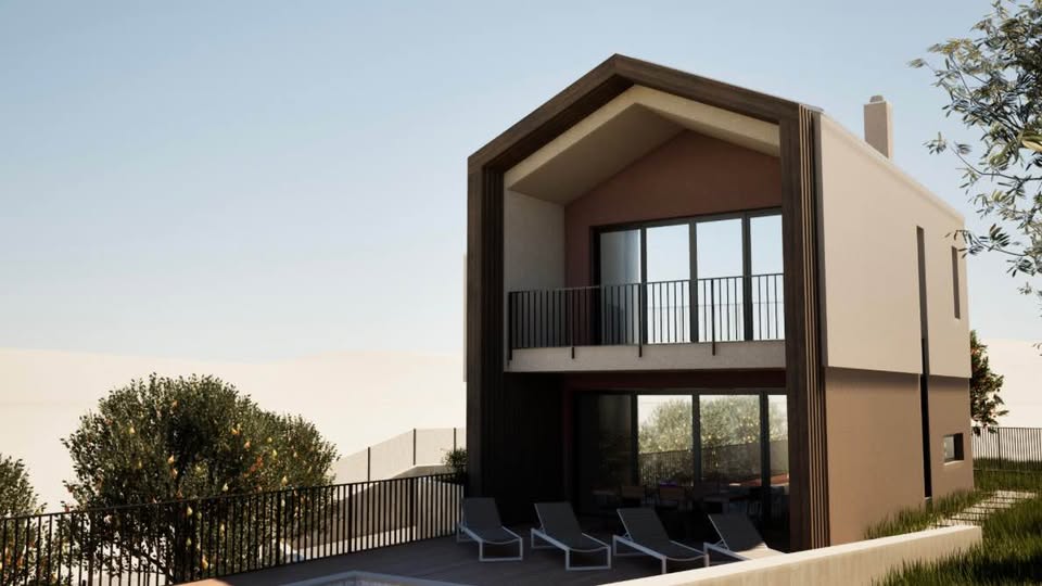 Građevinsko zemljište u Humu, Istra – 848 m² s dozvolom, projektom i infrastrukturom