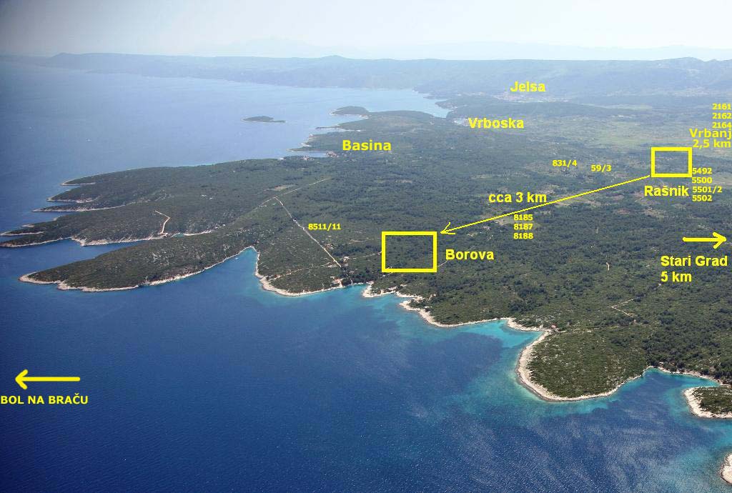 Poljoprivredno zemljište severozapadna strana ostrva Hvar